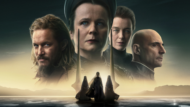 The main characters of Dune: Prophecy appear on the posters. 